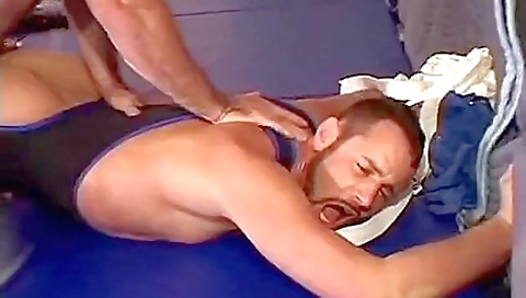 Muscular Fighters Are Banging On The Mat