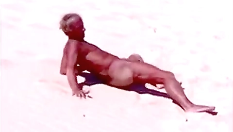 Tanned Guy On Beach In Tiny String Thong (temporarily!)